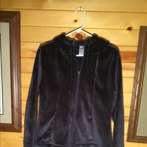 Velour Zip-Up Hoodie